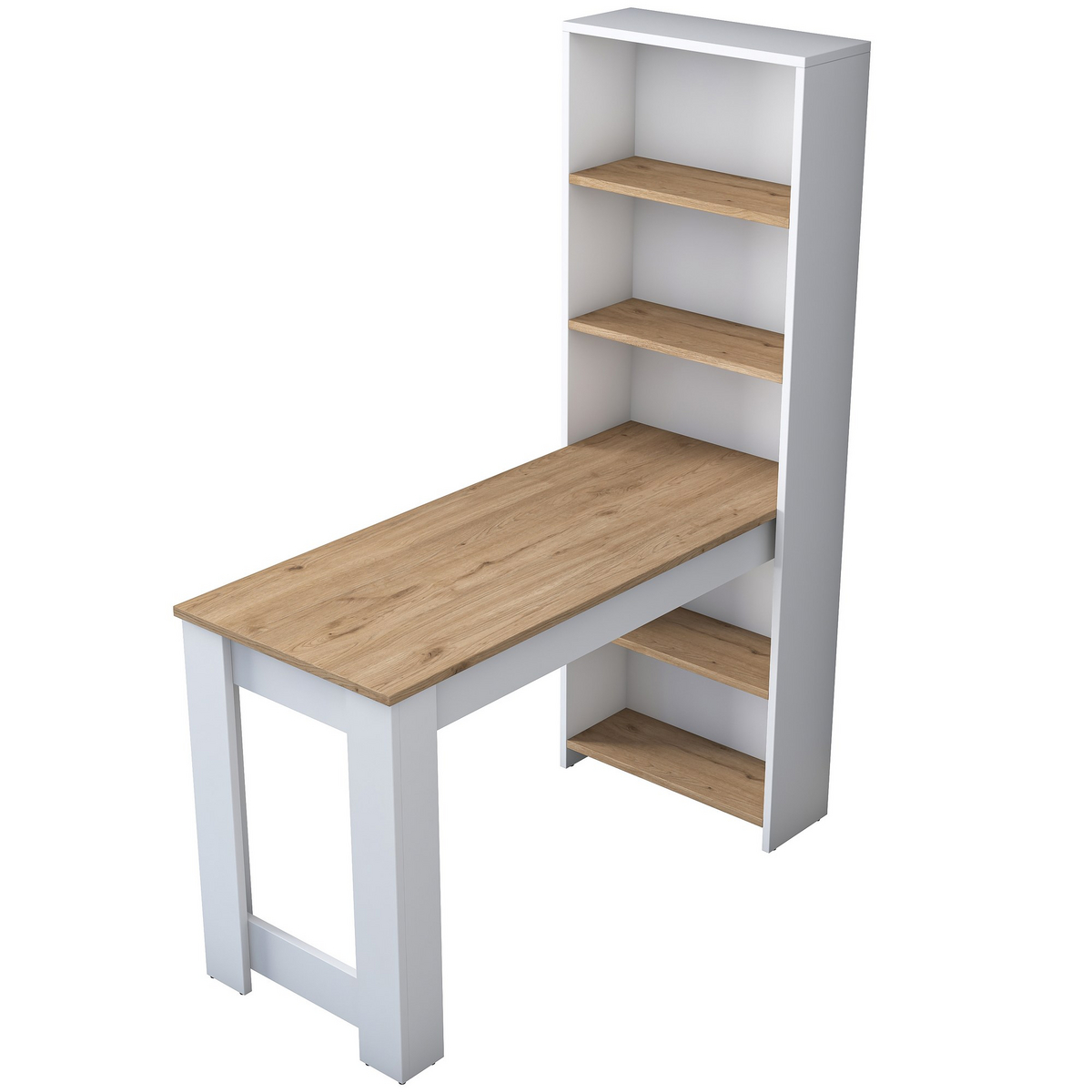 Norda Design moderni meikkipöytä, pähkinä ja valkoinen, 120 x 53,8 x 153,6 cm | 100 % melamiinipäällysteinen, 18 mm paksu | tyylikäs ja toiminnalli...