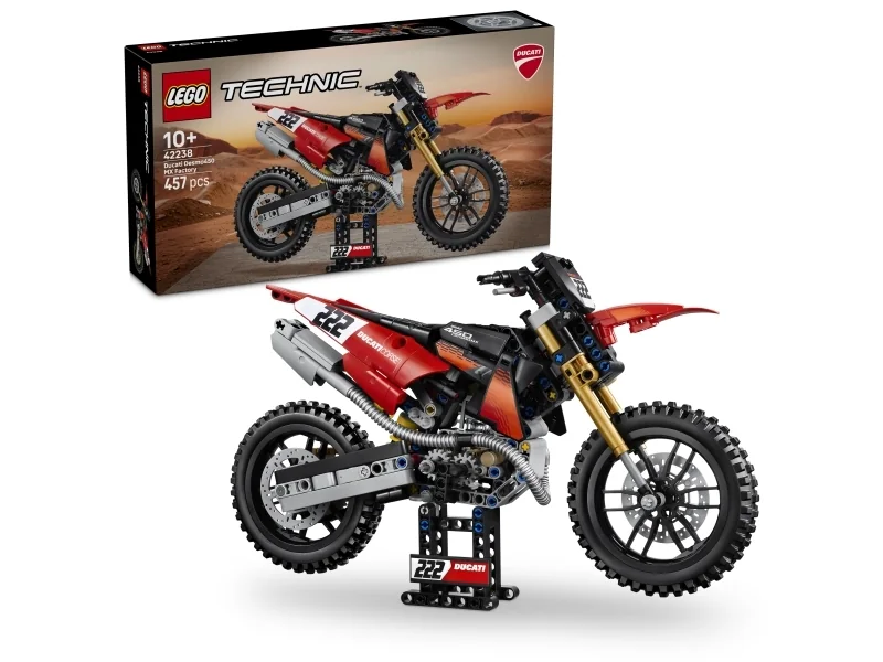 LEGO Technic 42238 Ducati Desmo450 MX Factory ‑moottoripyörä