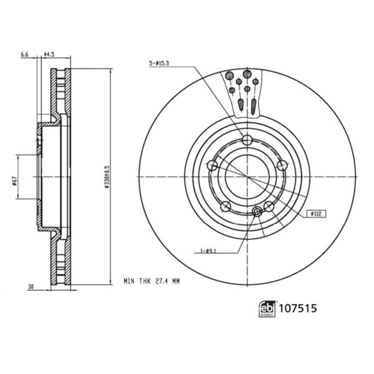 Jarrulevy FEBI BILSTEIN 107515