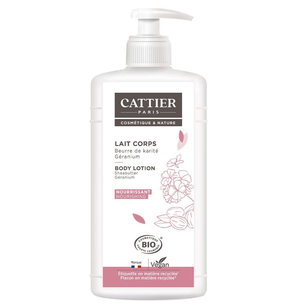 Cattier Luomu sheavoi ja geranium ravitseva vartalomaito 500ml