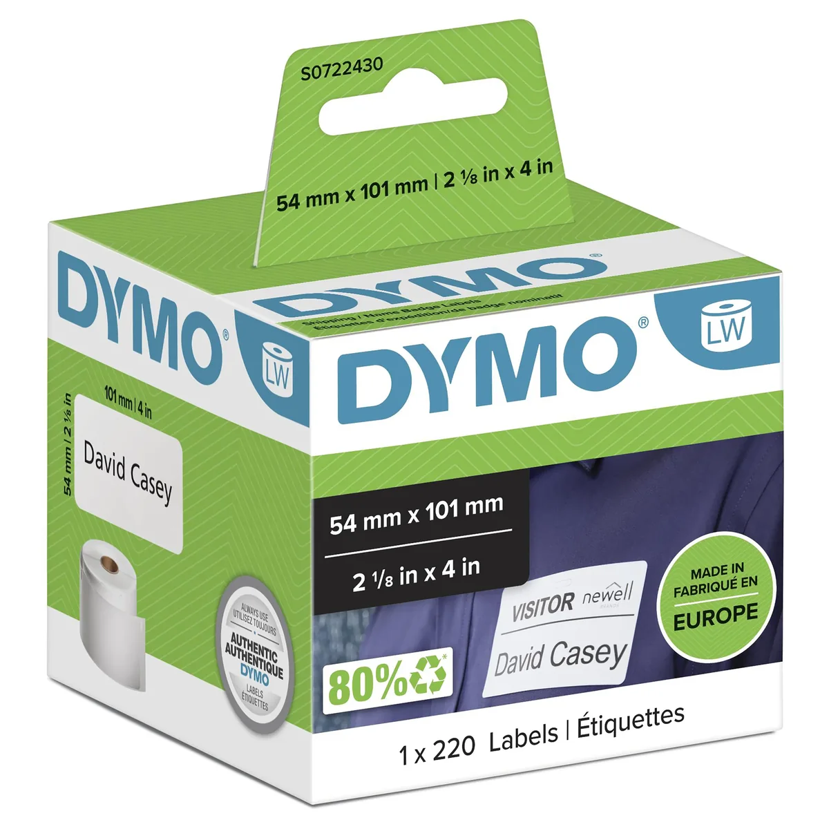 Dymo Etiketit Osoite-/nimikyltti 101x54mm - Lw