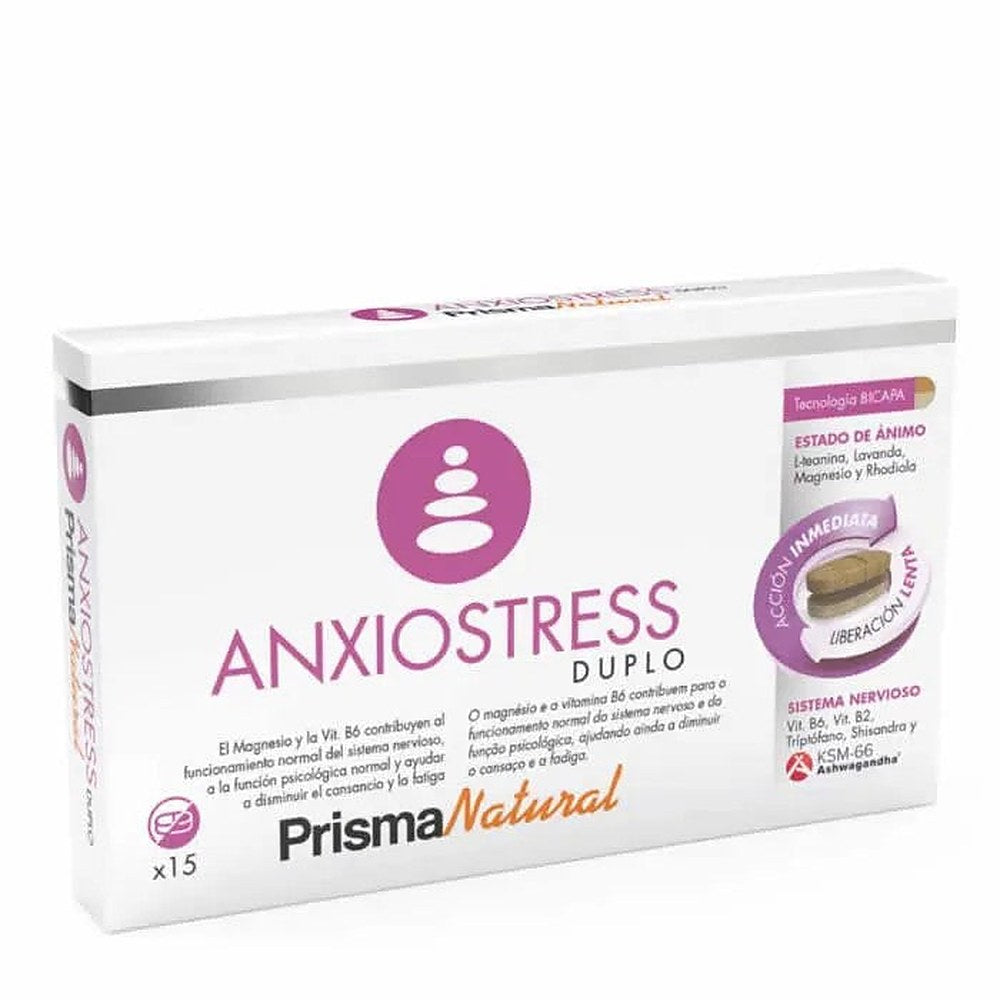Prisma Natural Anxiostress Duplo 15 kaksikerroksista tablettia
