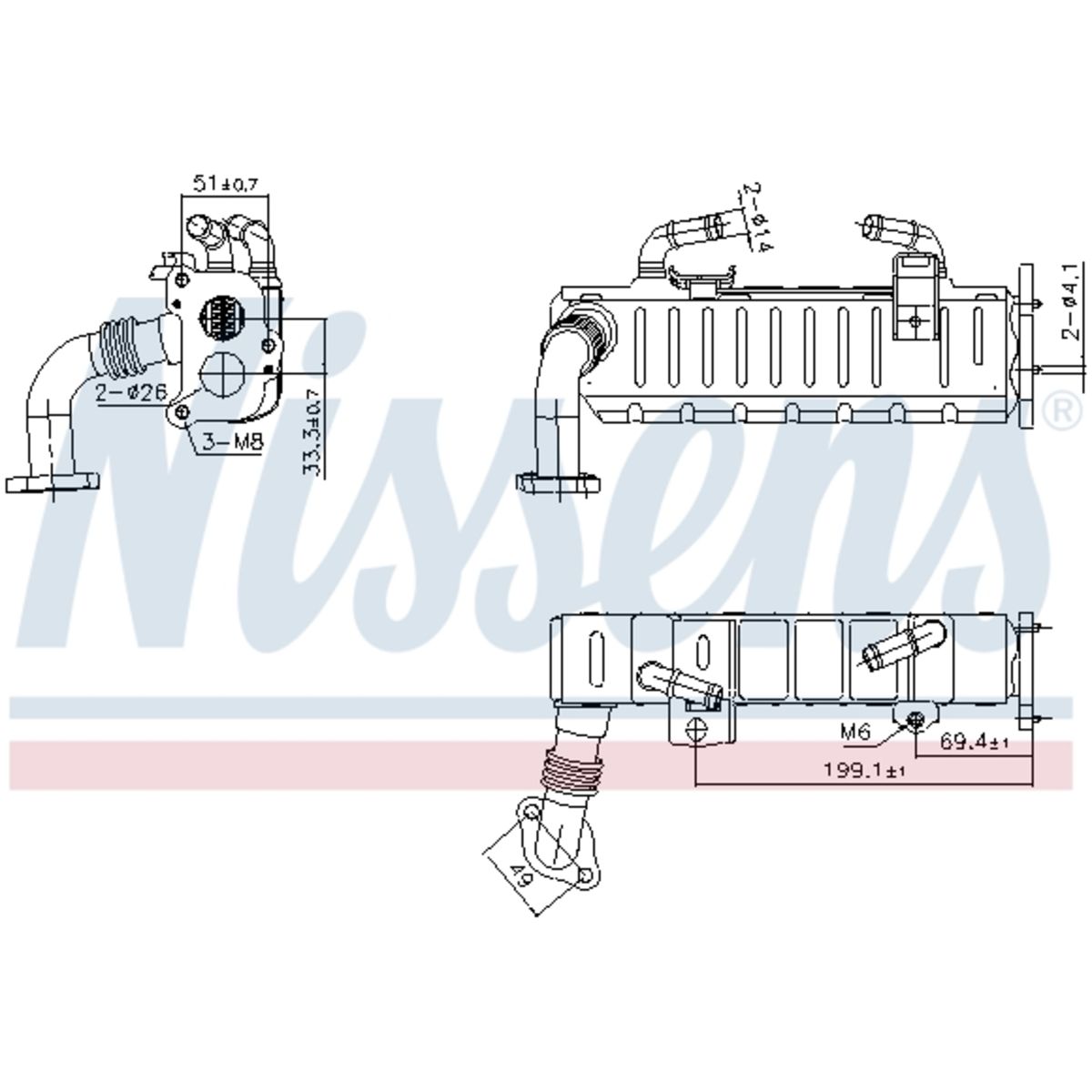 EGR-jäähdytin NISSENS 989475