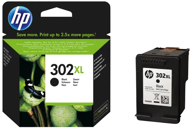HP 302XL/304XL -mustekasetti, 5.5 ml, musta