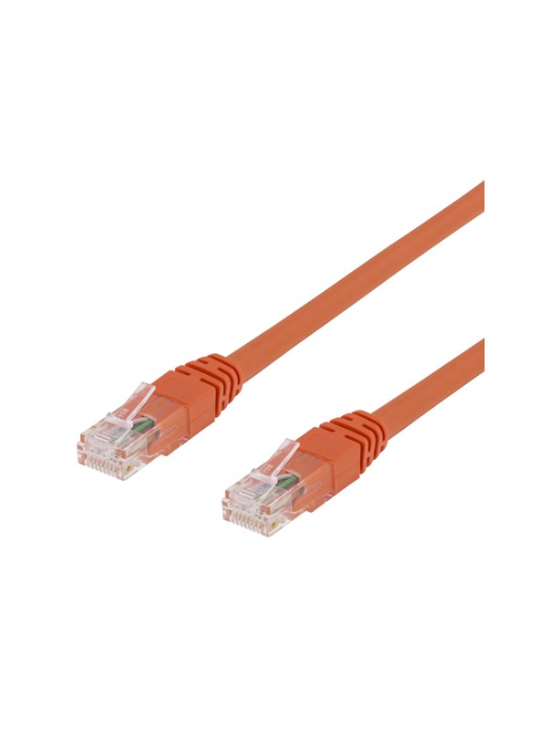 Deltaco Cat6 U/UTP RJ45 1.5m -verkkokaapeli, oranssi