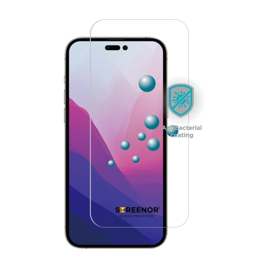 Screenor Premium, Apple, iPhone 14 Pro, Kolahduksenkestävä, Naarmuuntumisenkestävä, Läpinäkyvä, 1 kpl
