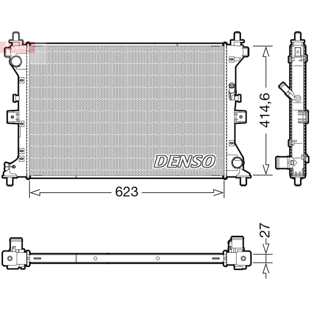 Jäähdytin, moottorin jäähdytys DENSO DRM47039