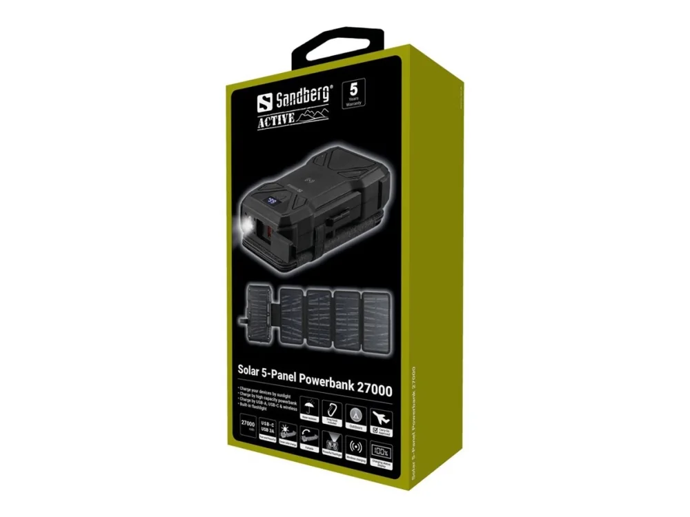 Sandberg Solar 5-Panel 27000mAh - 27000 mAh