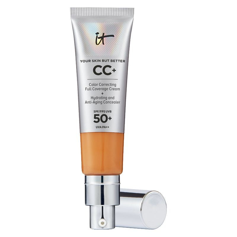IT Cosmetics Your Skin Butter CC+ Täysi peittävä meikkivoide SPF 50+ naisille Tan Rich 32 ml