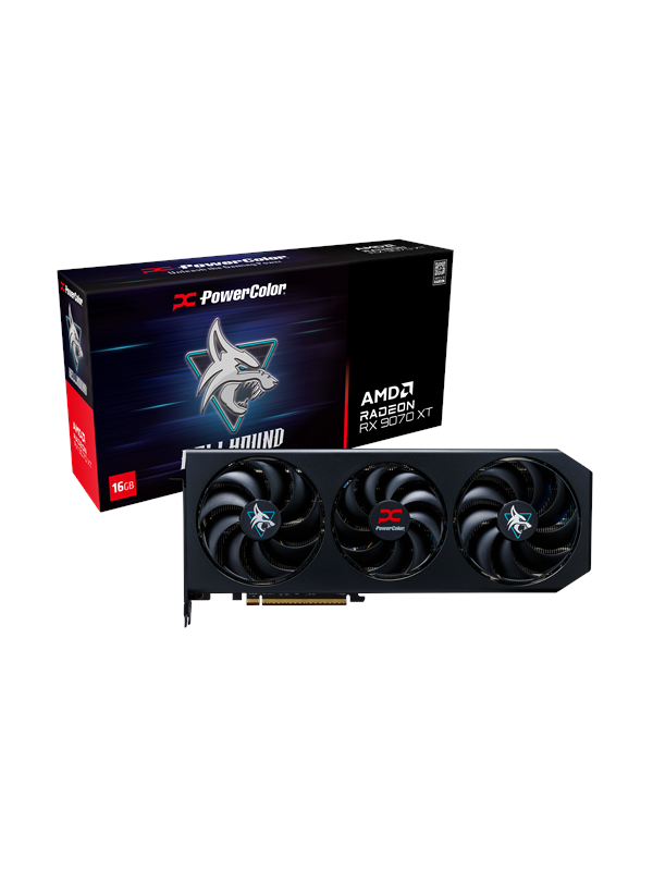 PowerColor Radeon RX 9070 XT Hellhound 16 Gt OC -näytönohjain