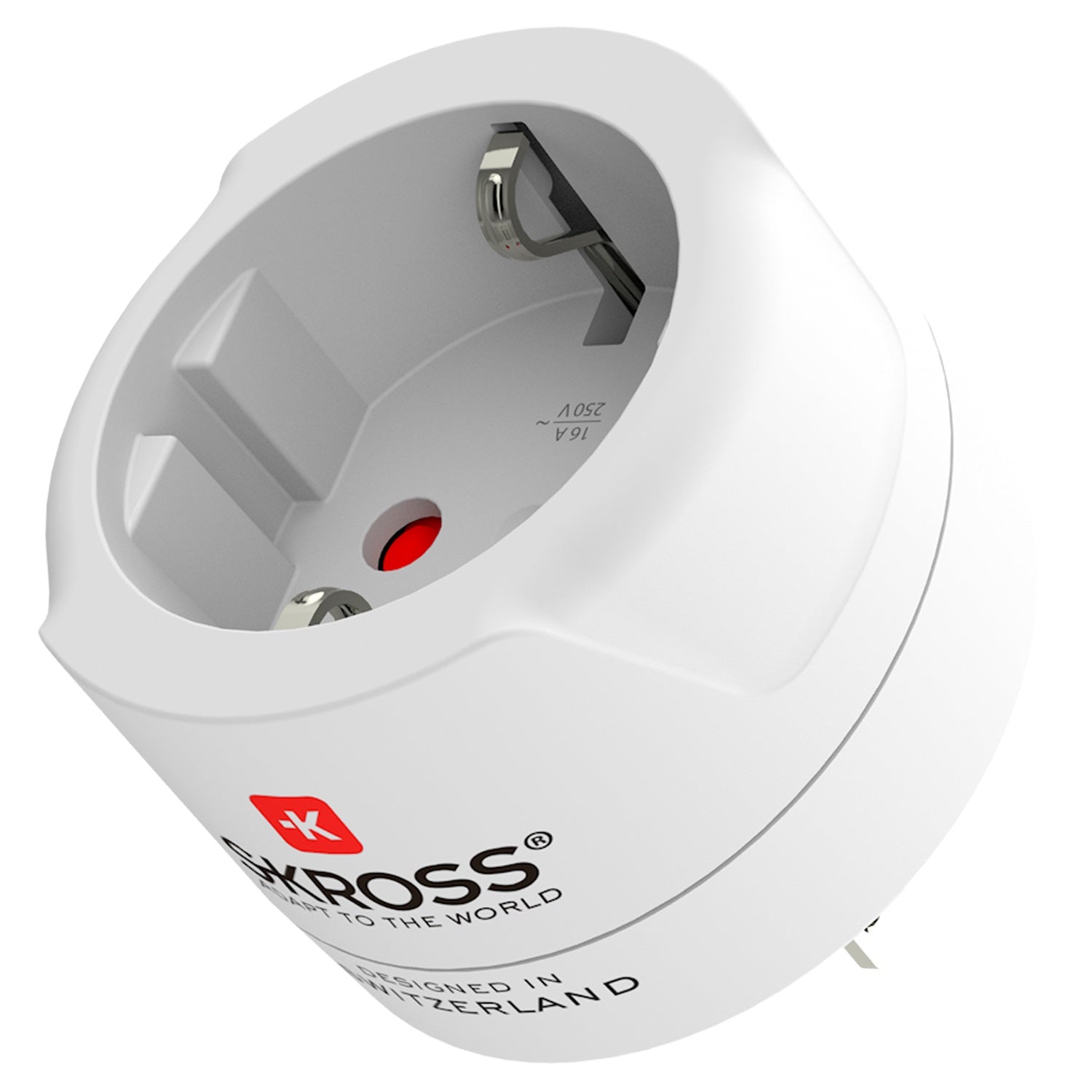 SKROSS Reseadapter Europa till USA m.fl. Jordad