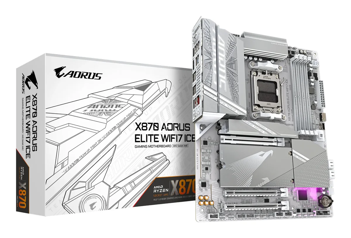 GIGABYTE X870 AORUS ELITE WIFI7 ICE Emolevy - AMD X870 - AMD AM5 - DDR5 RAM - ATX