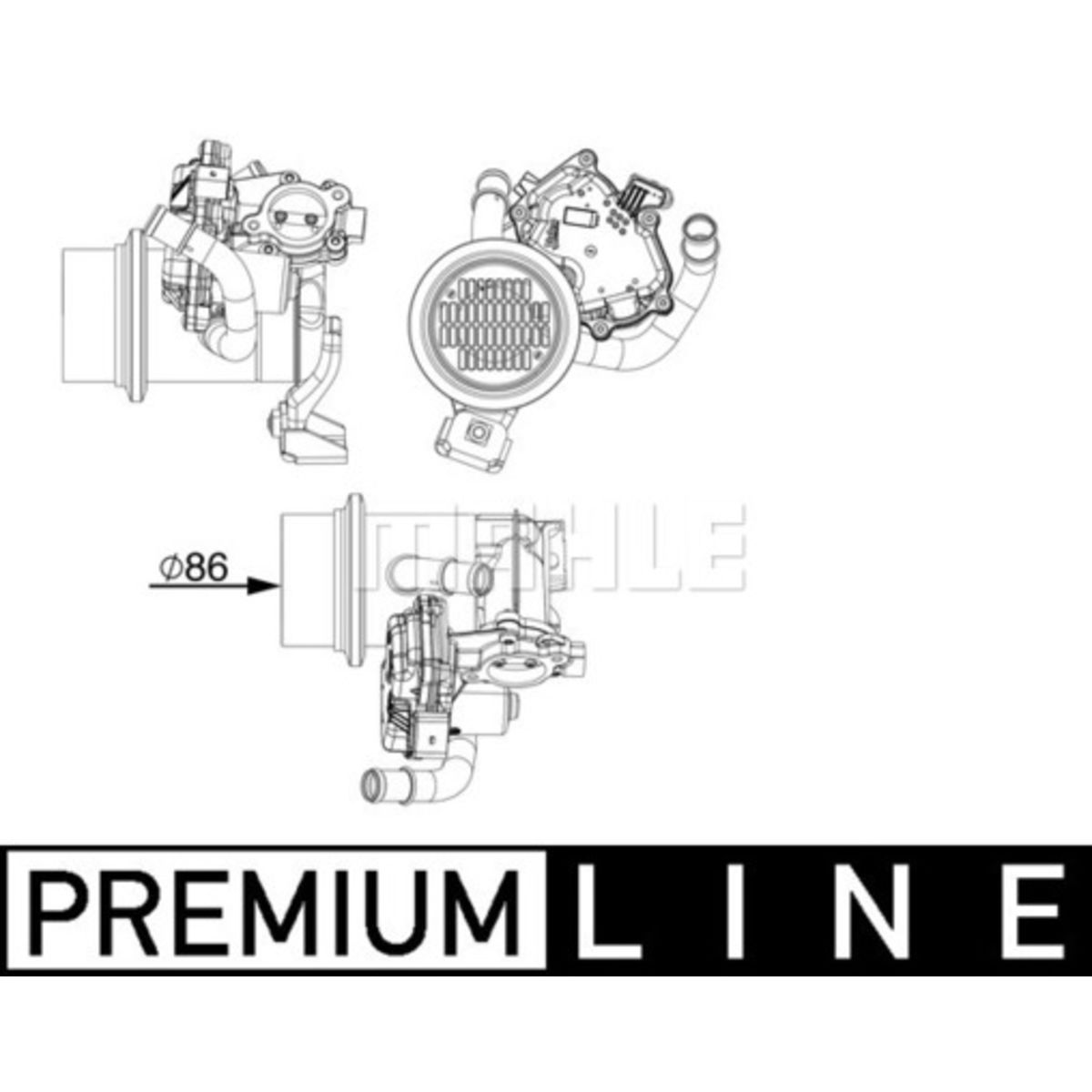 EGR-jäähdytin MAHLE CE 18 000P