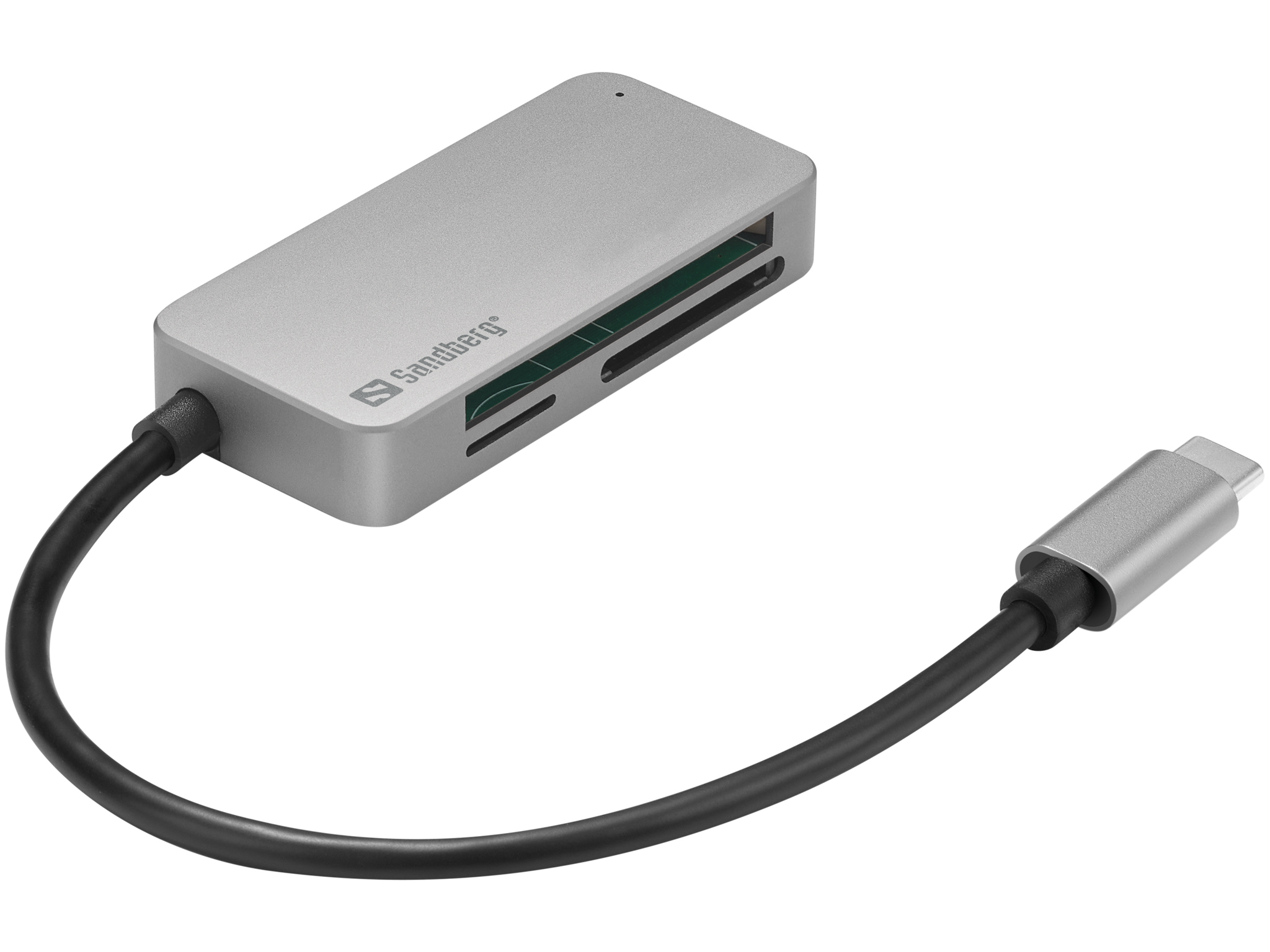 Sandberg USB-C Multi Card Reader Pro - kortinlukija (CF, microSD, MMC, SD, SDHC, SDXC, TransFlash) - USB-C