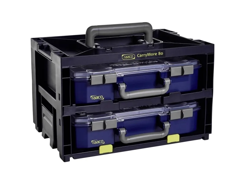 raaco CarryMore 80x2, kiinnikkeet, CarryLite, 1 kpl, musta, 386 mm, 278 mm