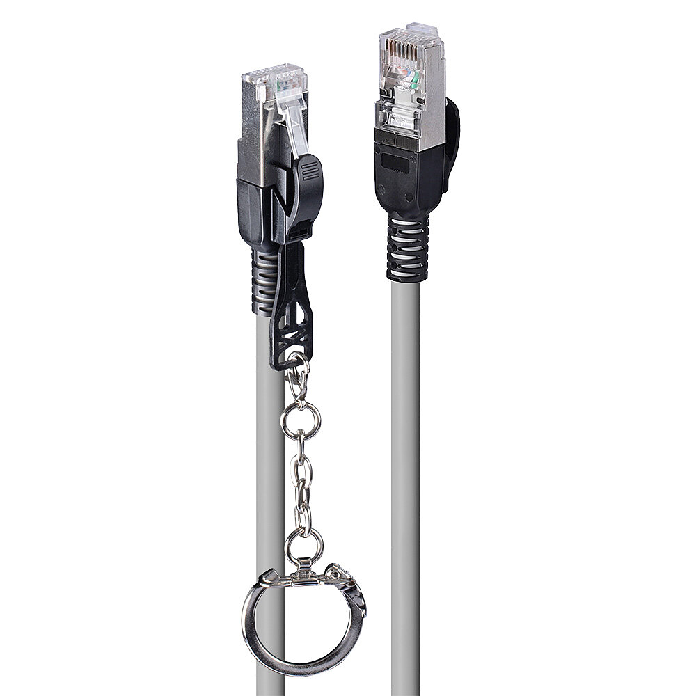Lindy Security Network Cable 1.5m Rj-45 Cat 6a 1.5m Harmaa