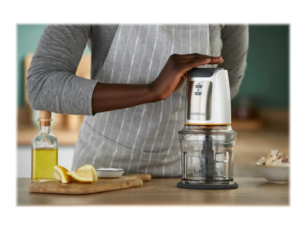Kenwood CHP61.100WH, 0,5 L, Harmaa, Valkoinen, Muovi, Ruostumaton teräs, 1 m, 500 W