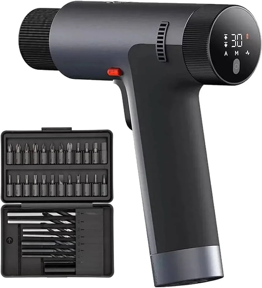Xiaomi 36247, Pistooliporakone, Harjaton, 1400 RPM, 370 RPM, 30 Nm, Akku