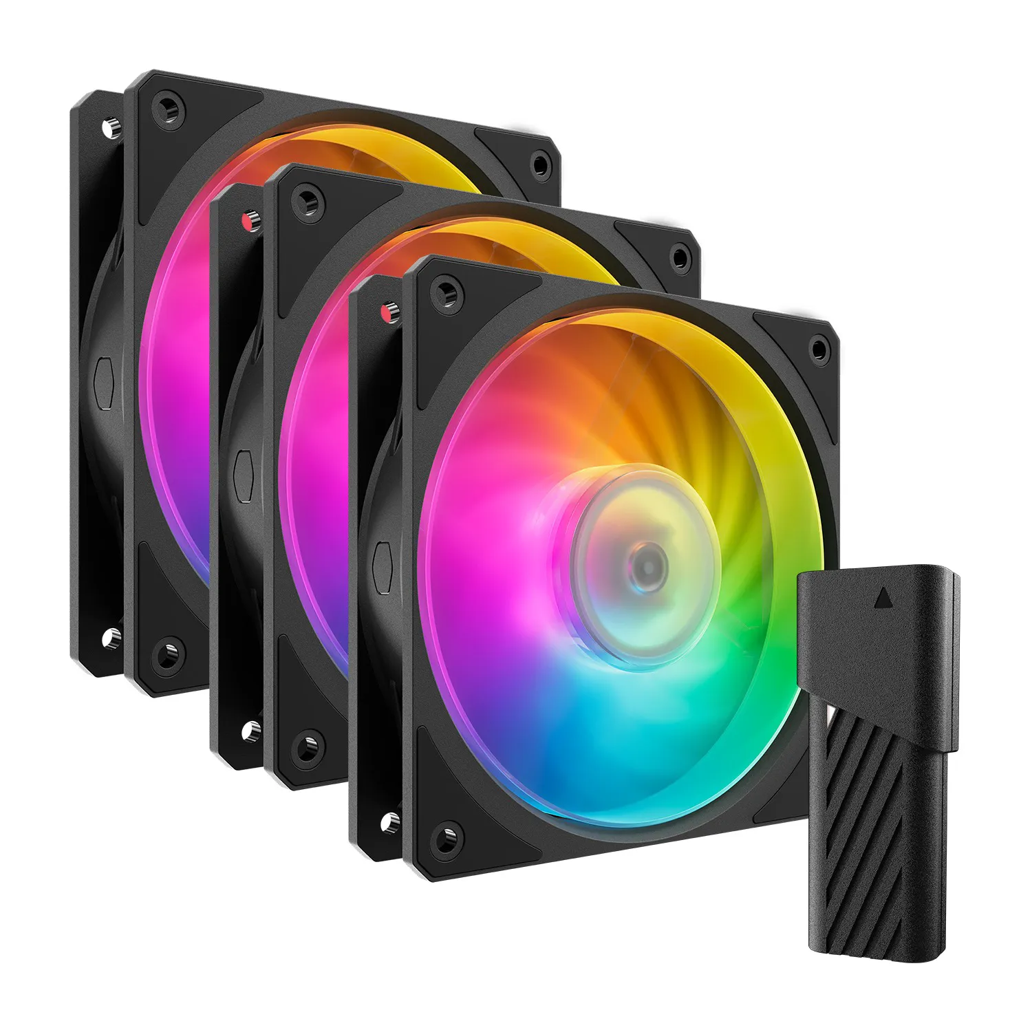 Cooler Master Mobius 120P ARGB 120 mm kotelotuuletin 3 kappaleen pakkaus musta