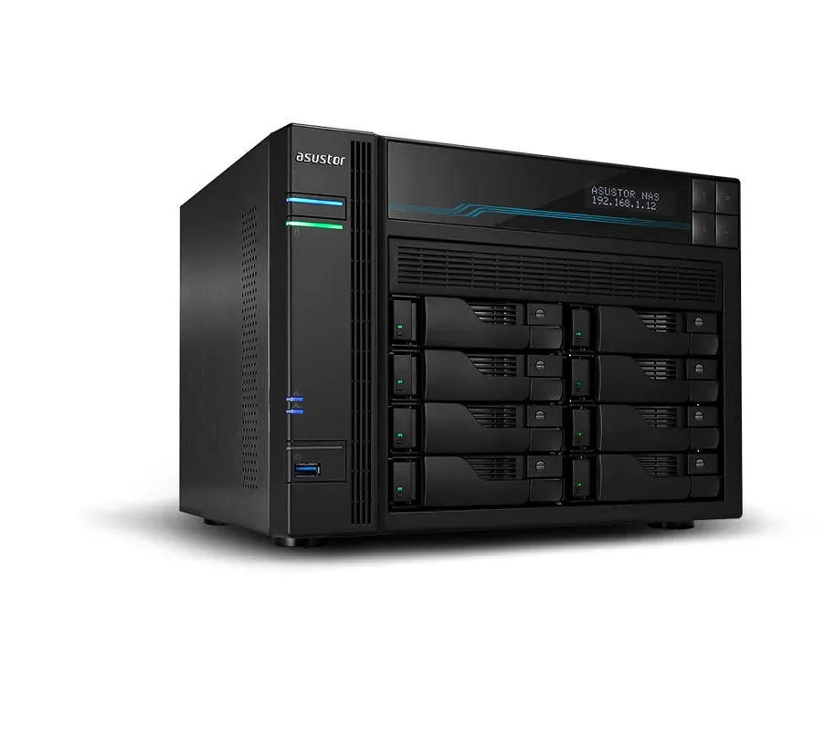 ASUSTOR Lockerstor AS6508T - Verkkotallennuslaite, musta