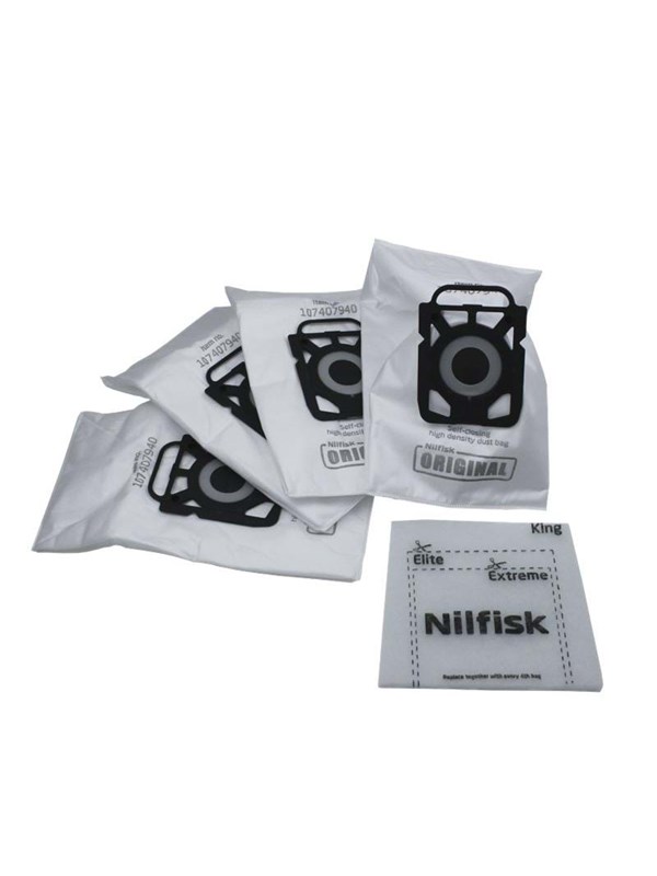 NILFISK Pölypussit, mikrokuitu, 4kpl. 107407940 Vastaa: N/A