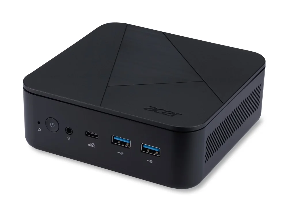 Acer Veriton NUC VN1502G-13U7U, 0,73 l kokoinen pöytätietokone, PC barebone, BGA 1744, Ethernet LAN, 802.11a, 802.11b, 802.11g, Wi-Fi 4 (802.11n), Wi-Fi 5 (802.11ac), Wi-Fi 6 (802.11ax), 65 W