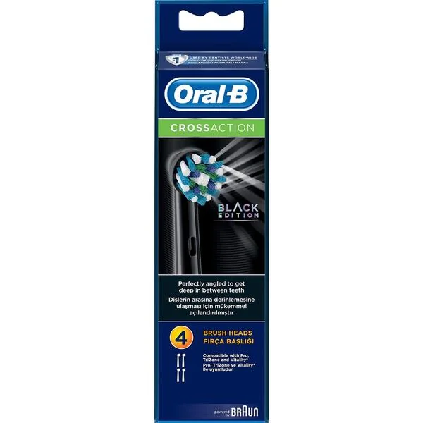 Oral-B Hammasharjan vaihtopäät Cross Action Black 5 pcs