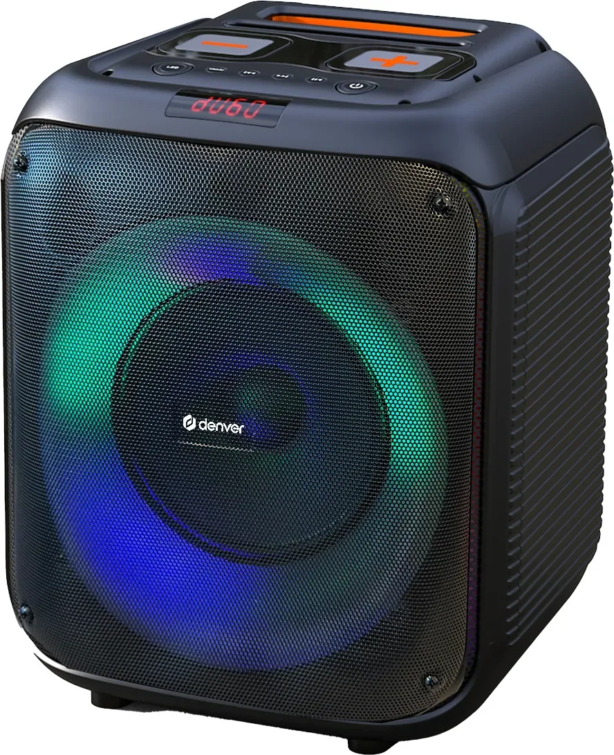 Denver BPS-250 juhlakaiutin LEDillä / Bluetooth-kaiutin / kannettava stereokaiutin