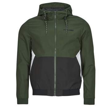 JACK & JONES Välikausitakki 'JJERush' oliivi / musta