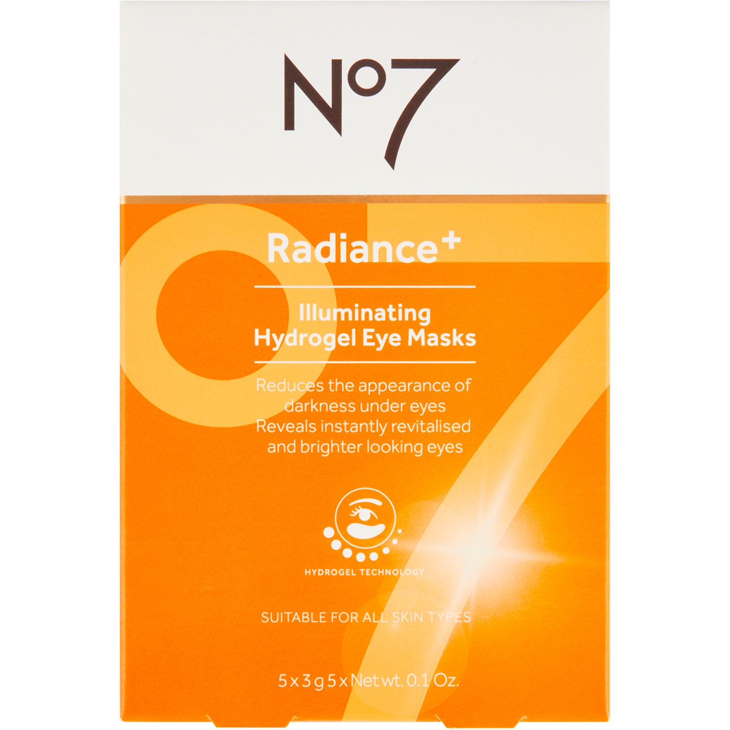 No7 Radiance+ Hydrogel Eye Masks 5 pcs - 15 g