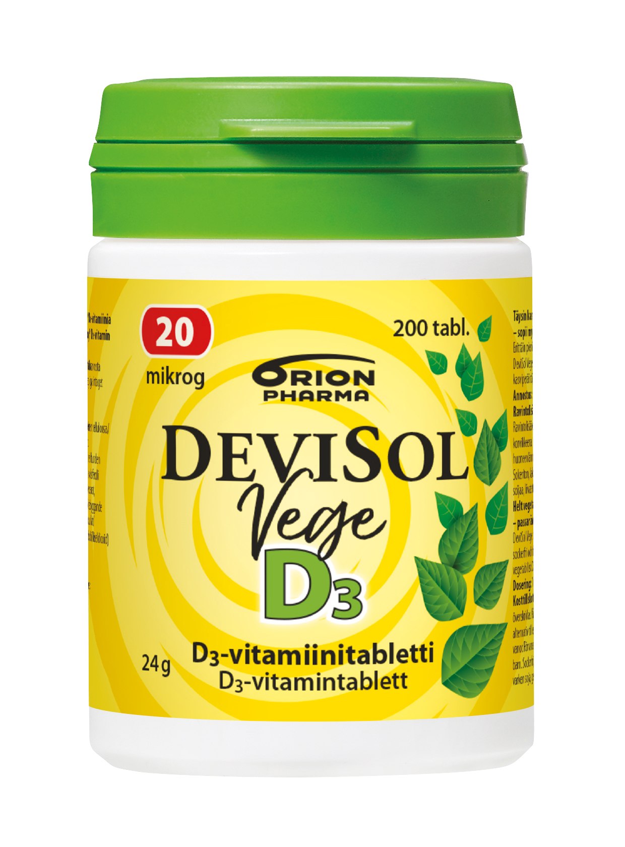 Devisol Vege 20 mikrog nieltävä 200 tabl
