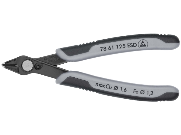 Electronic Super Knips® ESD bruneret med flerkomponent-håndtag 125 mm