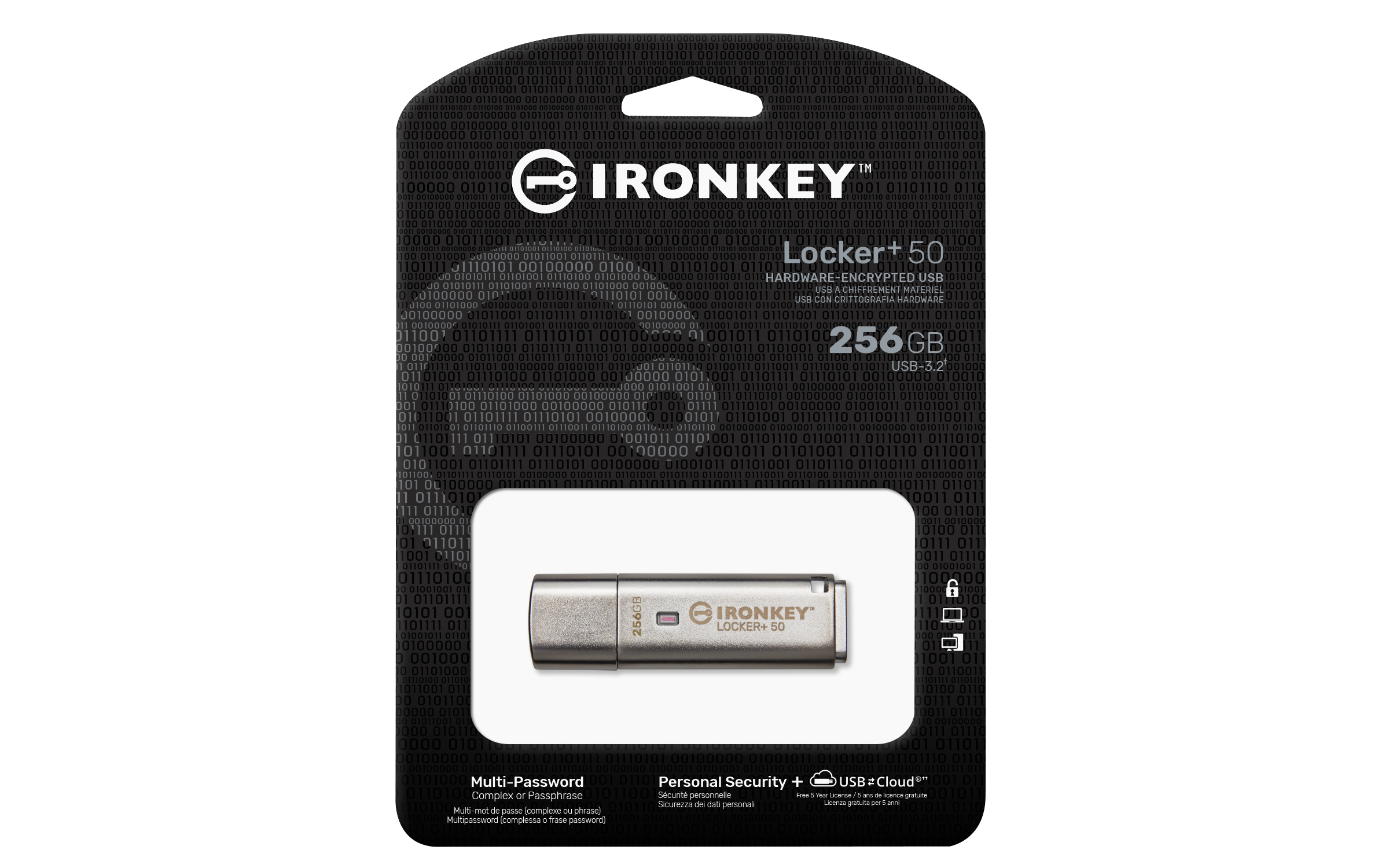Kingston Ironkey Locker+ 50 256gb Usb-a Hopea