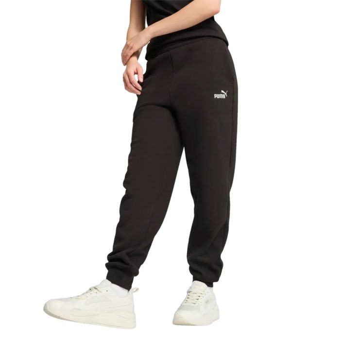 PUMA ESS Small No. 1 Logo Comfort High-Waist Sweatpants FL cl K. M Musta Naiset