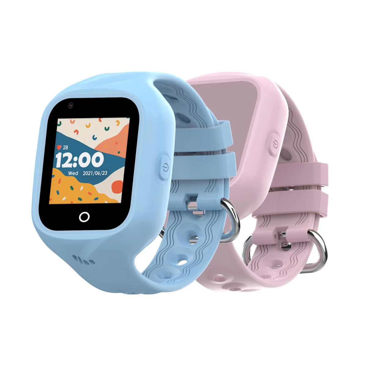 Kidswatch 4G älykello lapsille Sininen + vaaleanpunainen hihna