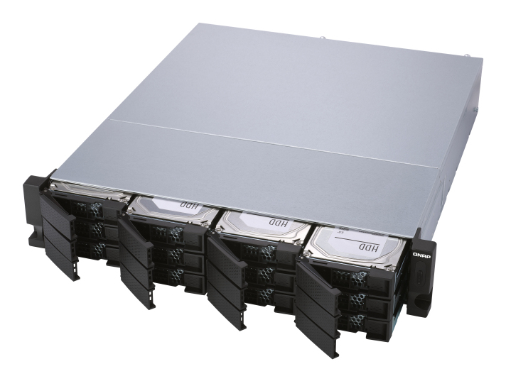 Qnap Tl-r1200s-rp Tallennusaseman Kotelo Hdd-/ssd-kotelo Musta, Harmaa 2.5/3.5"