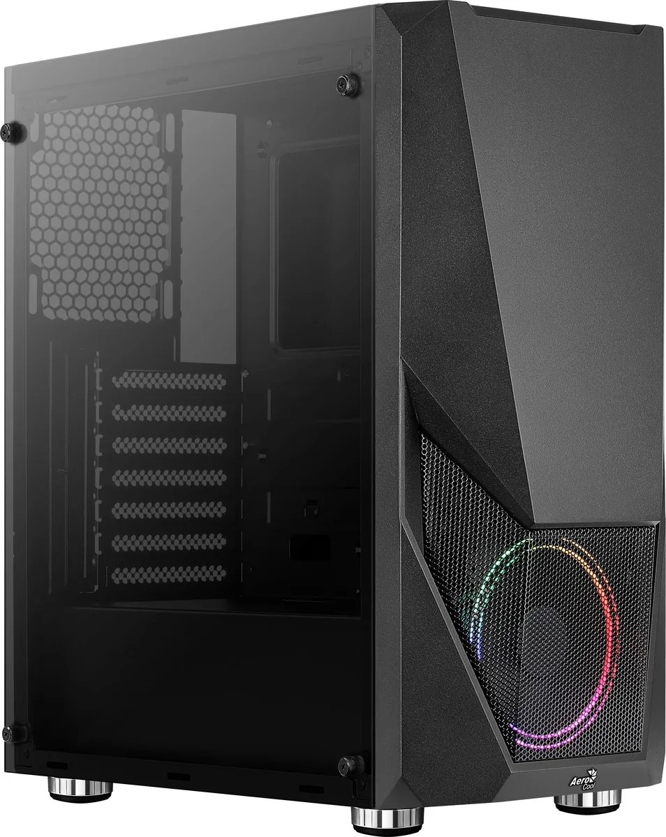 AeroCool Zauron - Tempered Glass Edition - MDT - ATX - Kotelot - Tower - Musta