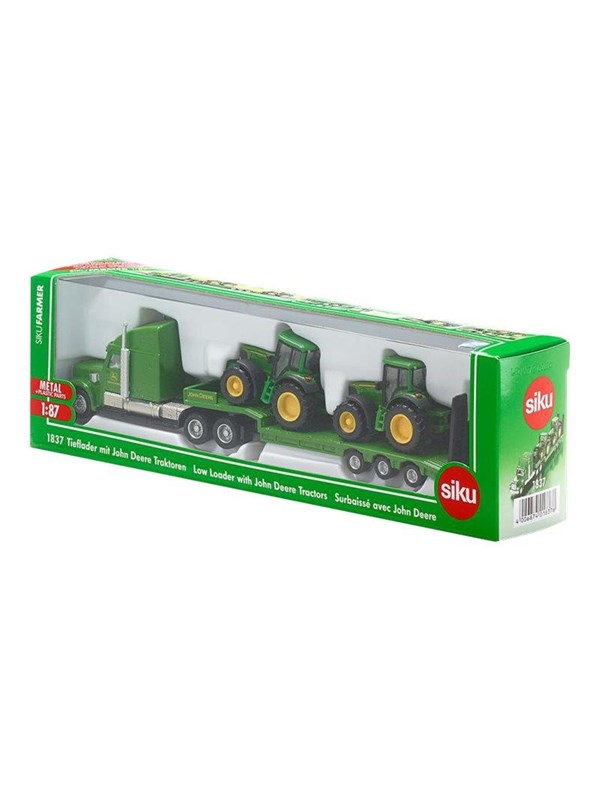 SIKU Siku 1:87 lavetti John Deere -traktoreilla