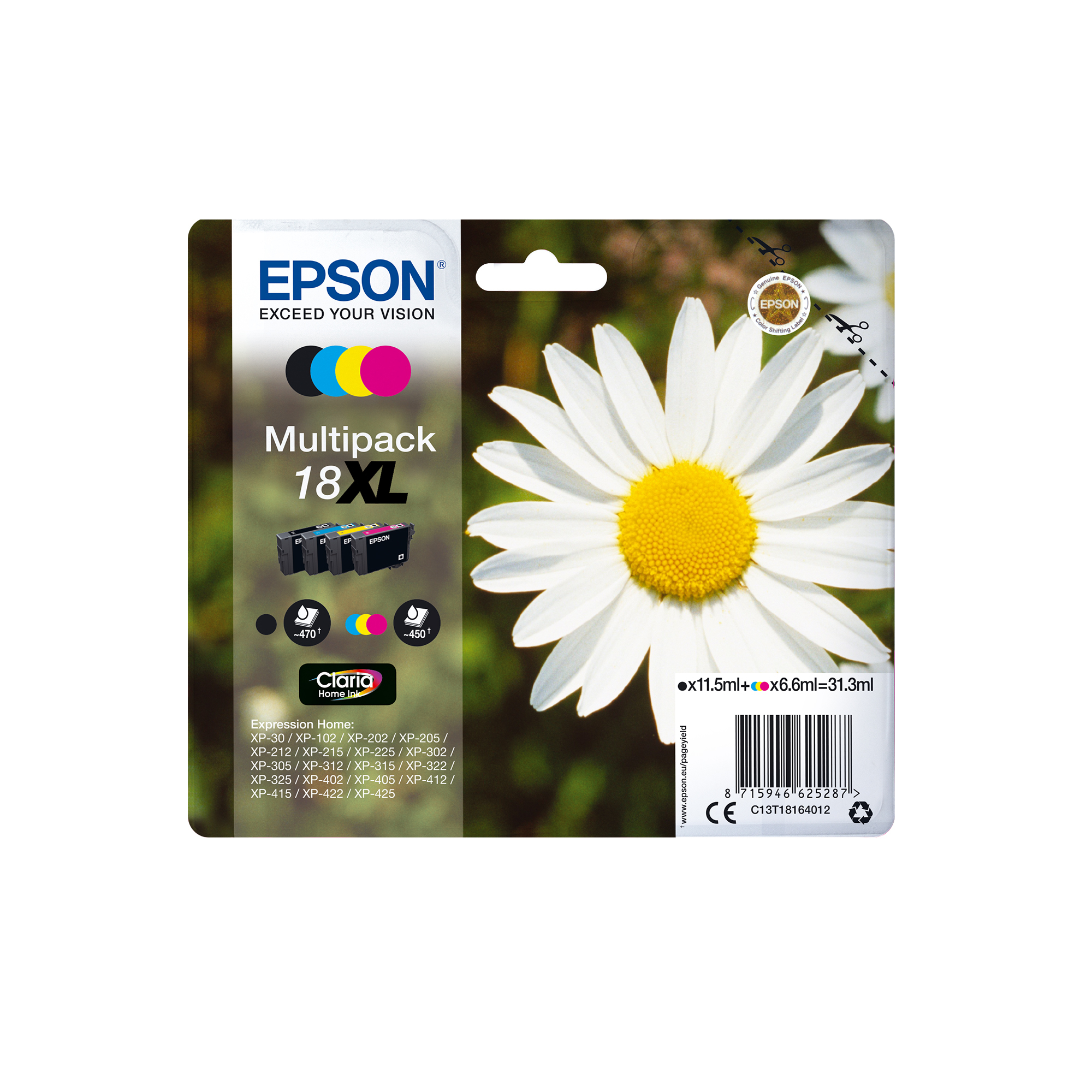 Epson Epson 18 Mustepatruuna musta T1801 Vastaa: N/A