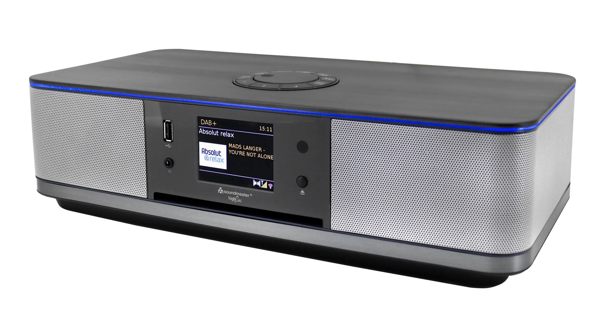 Soundmaster ICD2023SW Stereo musik-anläggning med WLAN-internet/DAB+/FM-radio, CD/MP3, USB, Bluetooth®, LED-bely