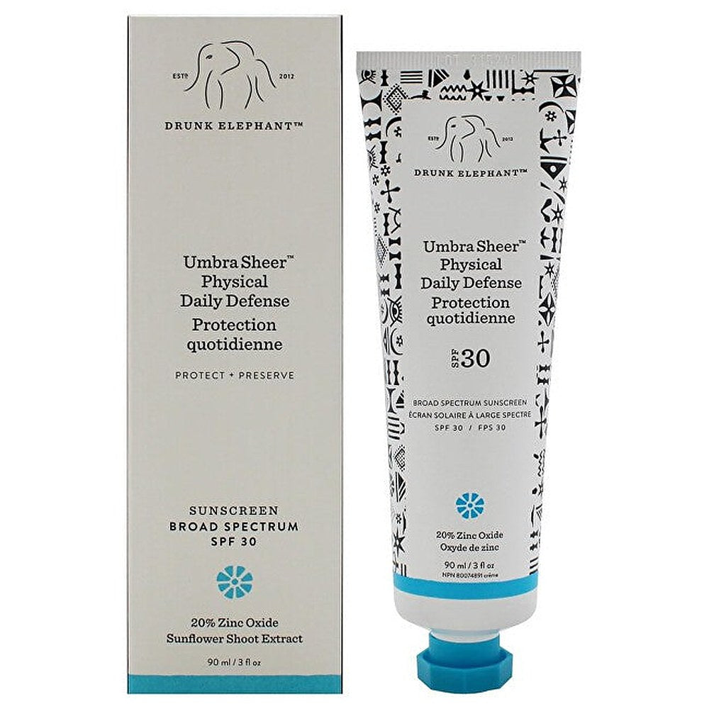 Drunk elephant Kasvojen aurinkovoide SPF 30 Umbra Sheer (Physical Daily Defense) 90 ml