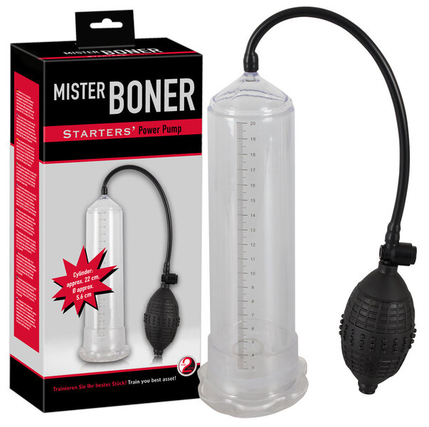 Mister Boner Starters Power Pump käsikäyttöinen penispumppu 22 cm