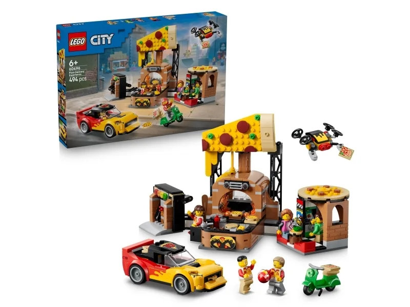 LEGO City 60496 Pizzaravintola ja toimituskulkuneuvot