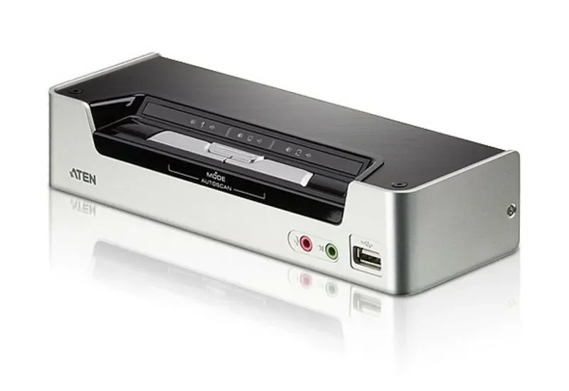 ATEN KVM-switch, 1 konsol styr 2 datorer,HDMI/USB, 2xUSB-portar