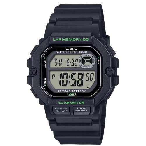 Casio WS-1400H-1AVCF Illuminator Digitaalinen Urheilukello - Musta