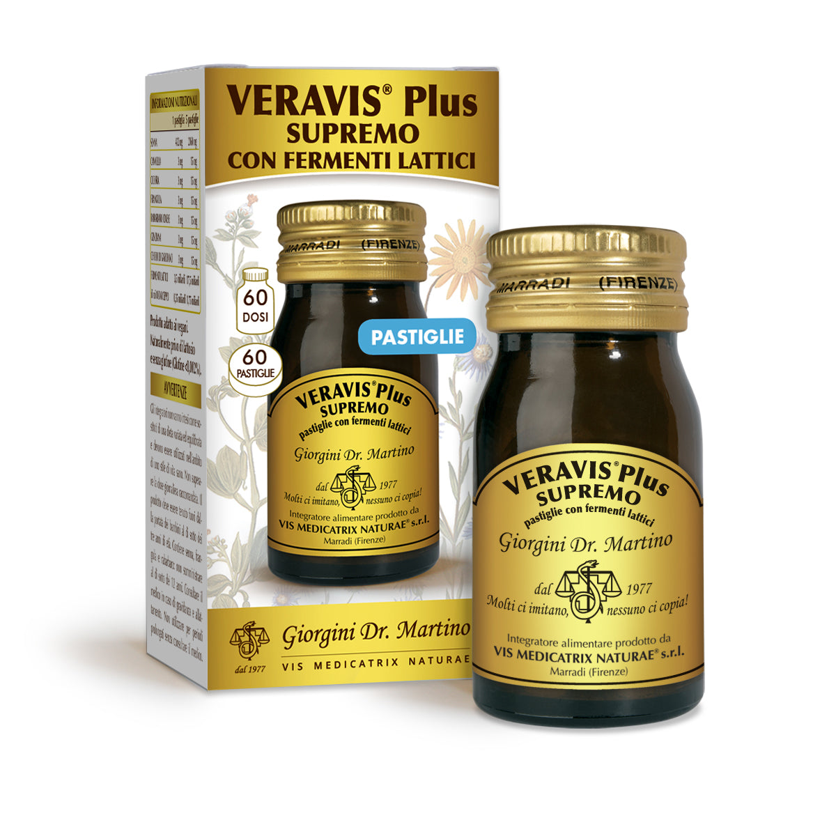 Dr Giorgini Veravis Plus Supreme -tabletit maitohappokäymisellä 30 g