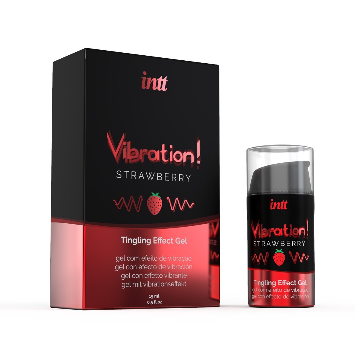 Vibration! mansikanmakuinen stimuloiva orgasmigeeli