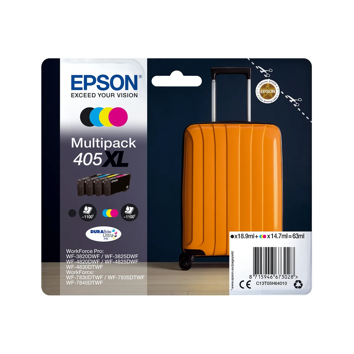 Epson Muste 4-color 405xl (c/m/y/bk)