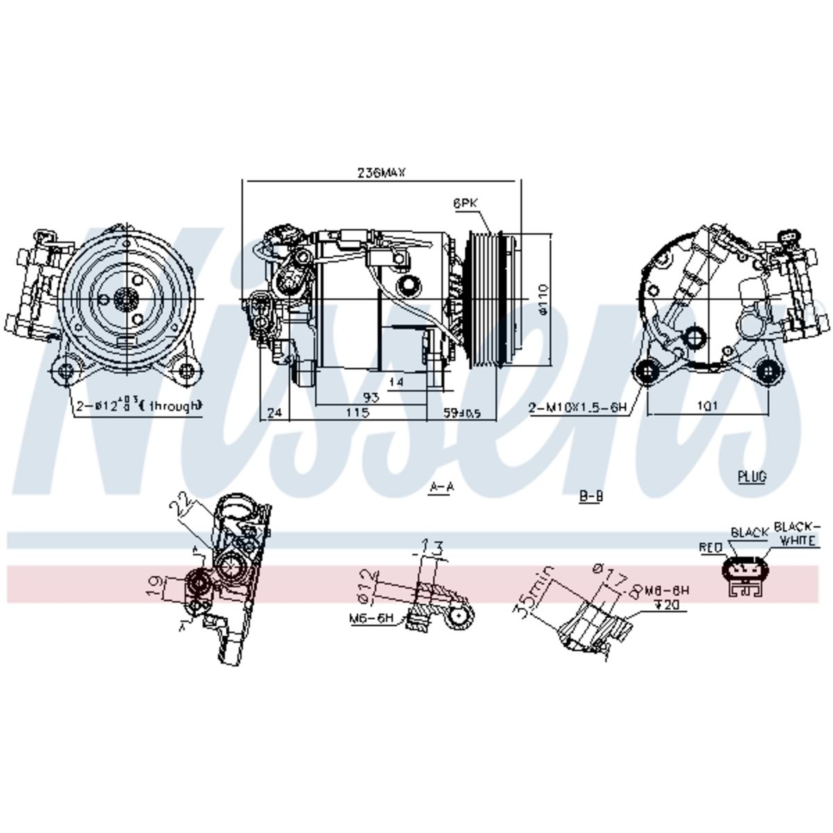 Ilmastoinnin kompressori NISSENS 891019