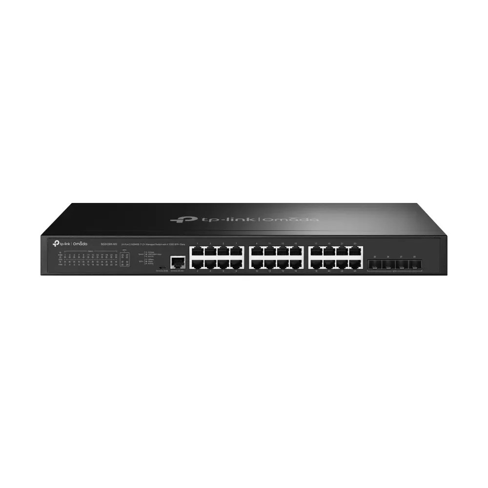 TP-Link TL-SG3428X-M2 JetStream 24-Port 2.5GBASE-T L2+ Managed Switch with 4 10GE SFP+ Slots